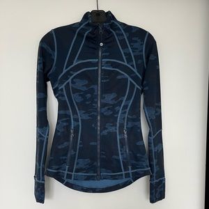 Lululemon Define Jacket Zip Up Blue Camo Size 4